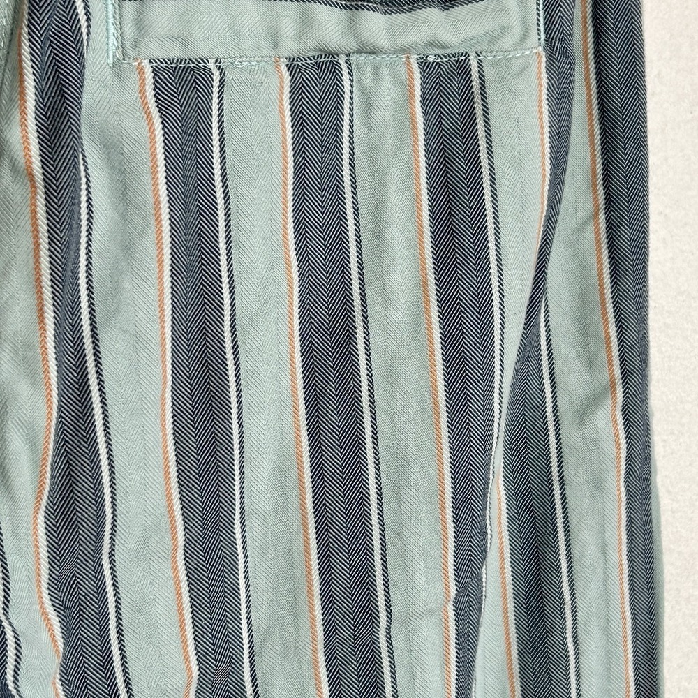 Free People Marielle Pull On Pants Boho XS Crop Stripe Straight Leg Coastal Vaca - Picture 7 of 10